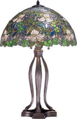 Meyda Tiffany Trillium and Violet Table Lamp 