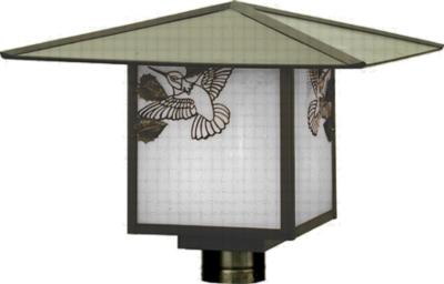 Meyda Tiffany Post Mt-Hummingbird Filgree Craftsman