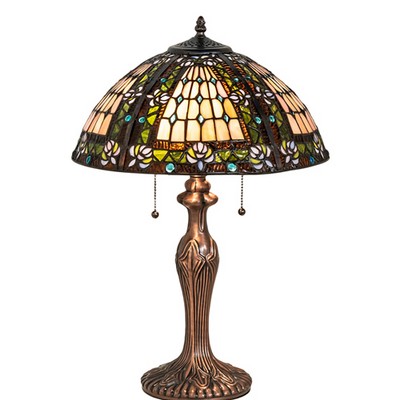 Meyda Tiffany 23in High Fleur-de-lis Table Lamp 