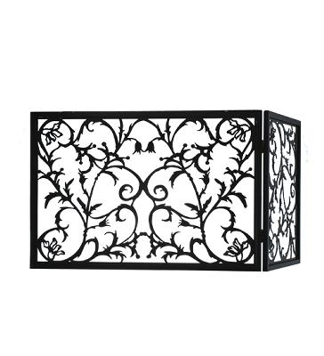 Meyda Tiffany Vine Folding Fireplace Screen Black