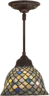 Meyda Tiffany Tiffany Fishscale Mini Pendant Green/Blue