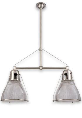 Motif Furniture Industrial Double Pendant Satin Nickel