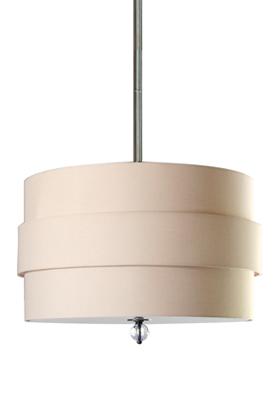 Motif Furniture Banded Pendant Nickel Finish