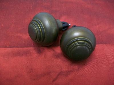 In Stock  Ball Finial Curtain Rod Set - 3/4In Oil Rubbed Bronze