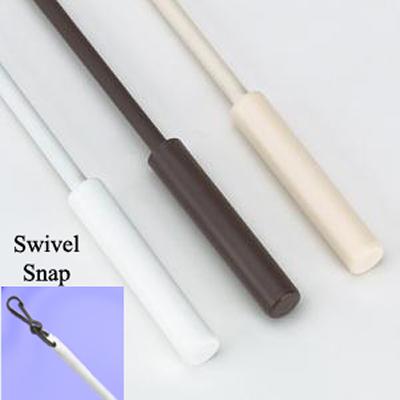 Steel Baton White Curtain Rods, Curtain Pull Rods