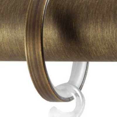 Brimar Flat Curtain Ring with Clip Brushed Gold