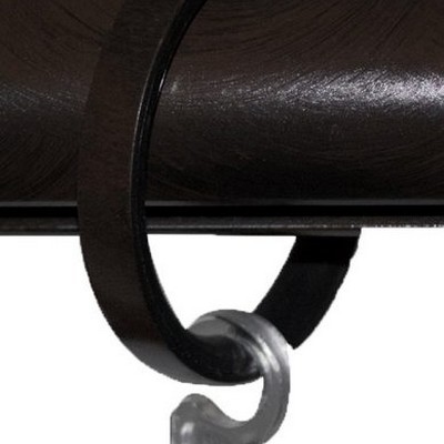 Brimar Flat Curtain Ring with Clip Black Walnut