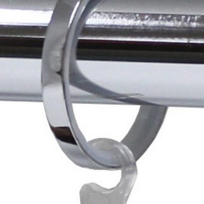 Brimar Flat Curtain Ring with Clip Chrome