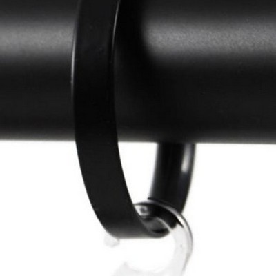 Brimar Flat Curtain Ring with Clip Shadow Black