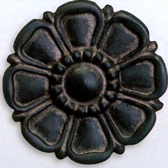 The Finial Company Gothic Flower Steel Rosette 