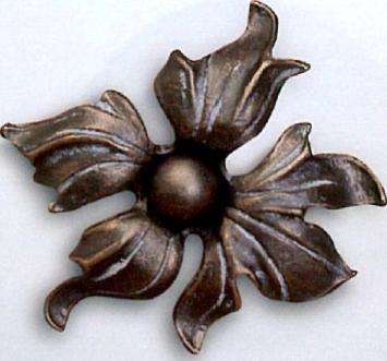 The Finial Company Abstract Flower Steel Rosette 