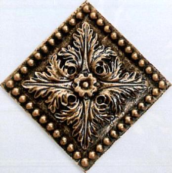 The Finial Company Beaded Diamond Resin Rosette 