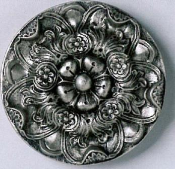 The Finial Company Floral Platter Resin Rosette 