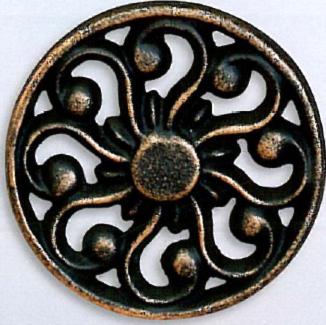 The Finial Company Medusa Steel Rosette 