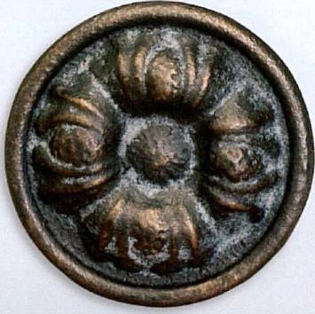 The Finial Company Antique Floral Steel Rosette 