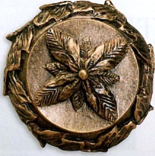 The Finial Company Leaf Medallion Resin Rosette 