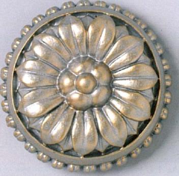 The Finial Company Dainty Floral Resin Rosette 