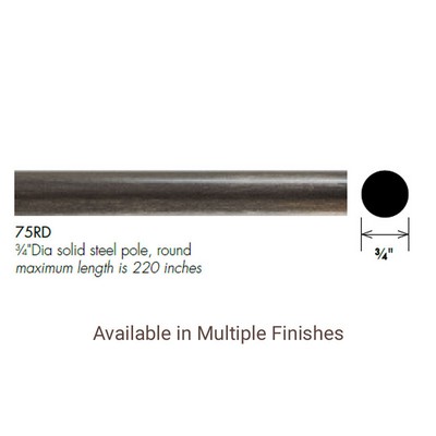 The Finial Company Solid Steel Round Bar 
