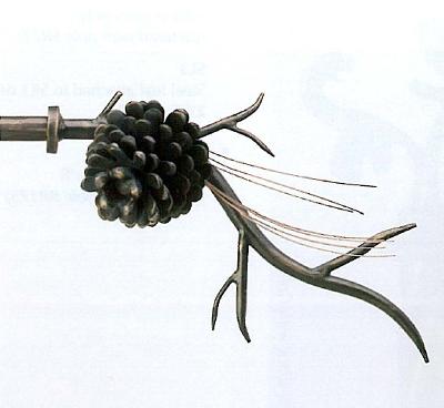 The Finial Company Pinecone Branch with Needles Finial 