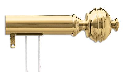 Graber 1 1/2 inch Windsor Traverse Rod Bright Brass