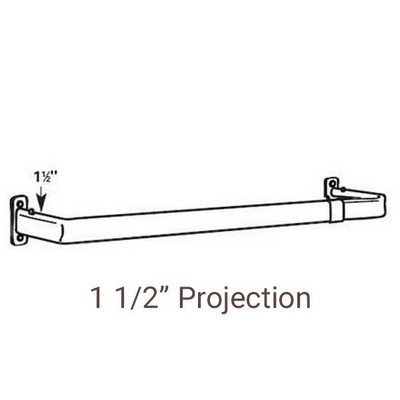 Graber Single Lock-Seam Curtain Rod 28 to 48 Off-White