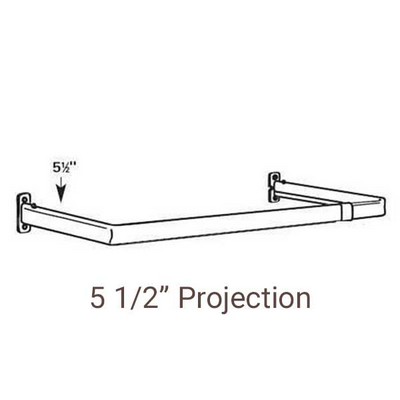 Graber Single Lock-Seam Curtain Rod  - 84-120 inches Off-White
