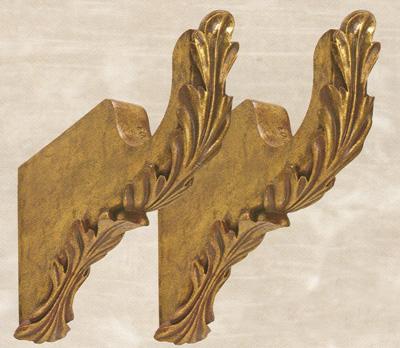 Menagerie Scroll 2-inch Long Bracket (Set of 2) 