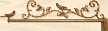 Orion Ornamental Iron  Inc 3/4in Diameter Swing Arm Rod with Birds and Vines 