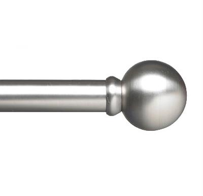 Coco Deco Ball Cap Finial 76in-148in Double Adjustable Rod Set 