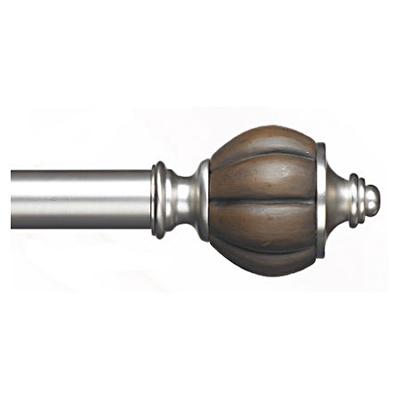 Coco Deco Traditions Finial 22in-40in Double Adjustable Rod Set 