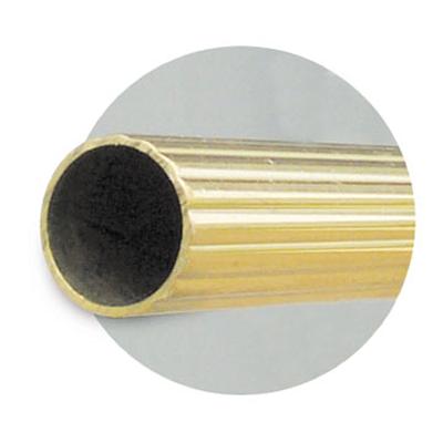 Vesta Solid Brass Reeded Tubing Polished Brass