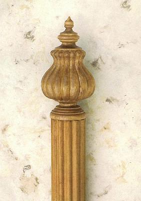 The Finial Company Wood Blooming Tulip Finial 