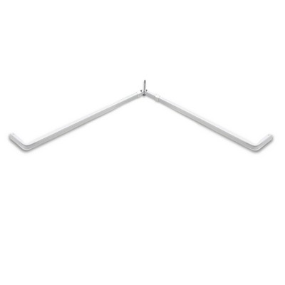 ABO Window Fashion Single Lockseam Corner Curtain Rod White