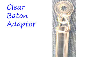 ABO Window Fashion 48 in Fluted Clear Baton - Clear Adapter 