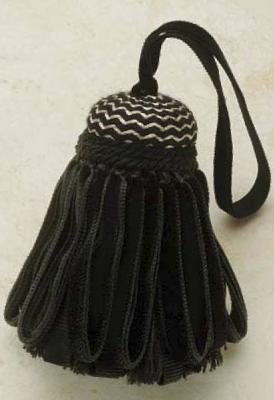 Brimar Trim Tuxedo Key Tassel Black and Cream