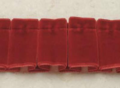 Brimar Trim Box Pleated Velvet Ribbon RED