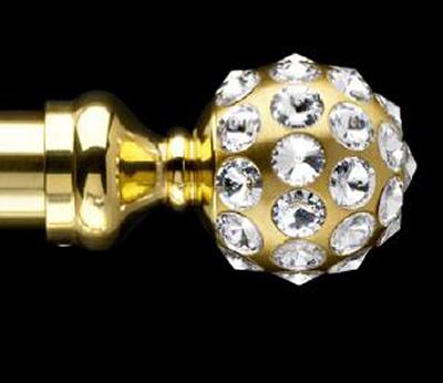Chase & Company Diamond Satin Brass Finial 