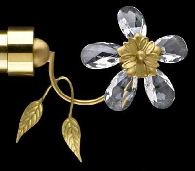Chase & Company Petite Fleur Satin Brass Finial 