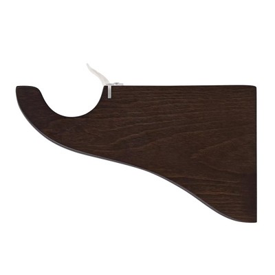 Finestra Single Bracket Extended for 2in Pole Walnut