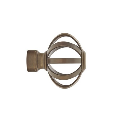 Aria Metal Cage Finial Brushed Bronze