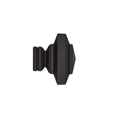 Aria Metal Stacked Square Finial Matte Black