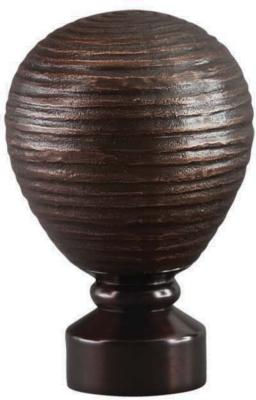 Aria Metal Contour Striated Ball            Oil Rubbed Bronze