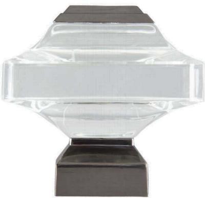 Aria Metal Beveled Glass Square          Brushed Black Nickel