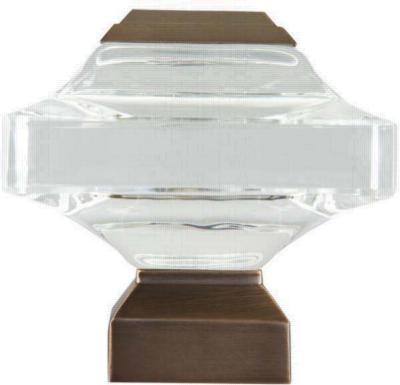 Aria Metal Beveled Glass Square          Brushed Bronze
