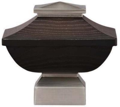 Aria Metal Craftsman Wood Square    ES Brushed Nickel