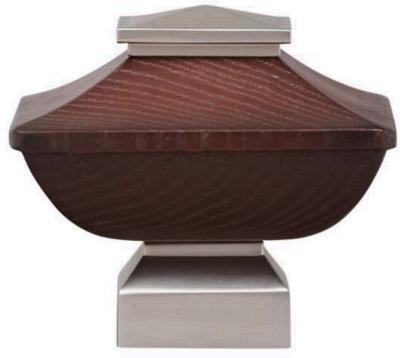 Aria Metal Craftsman Wood Square    MA Satin Nickel