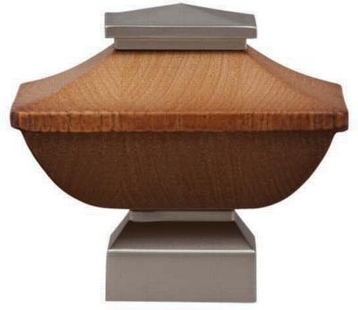 Aria Metal Craftsman Wood Square    PE Satin Nickel