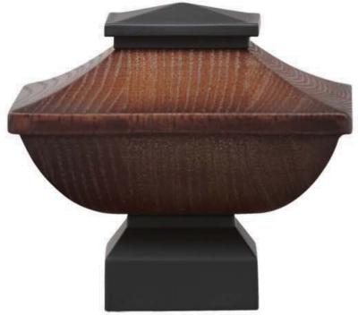 Aria Metal Craftsman Wood Square    WA Matte Black