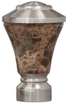 Aria Metal Fluted Stone Trumpet                 Brushed Nickel