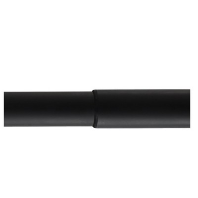 Aria Metal Adjustable Telescoping Curtain Rod 28-48 in Matte Black